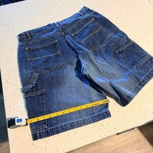Baggy Denim Carpenter Shorts Faded Workwear Fit